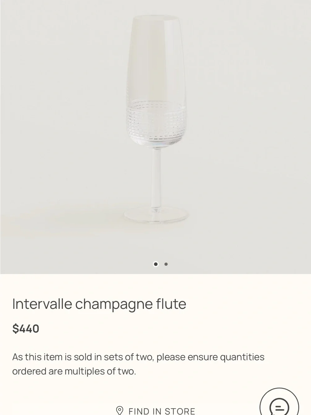 Hermes Intervalle Champagne Flutes - Set of 2